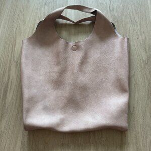 Dusty rose magnetic close shoulder bag